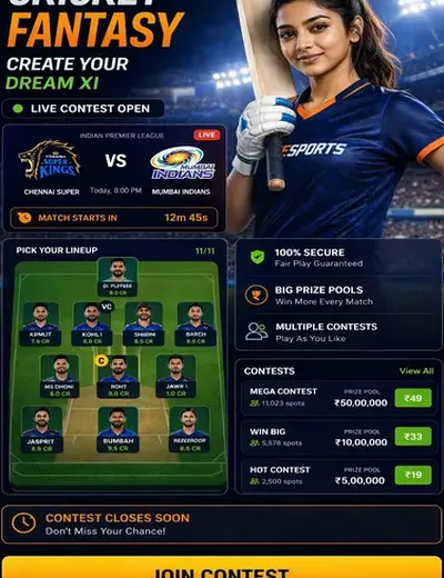 Come (Come App) fantasy cricket & matchday visual 3